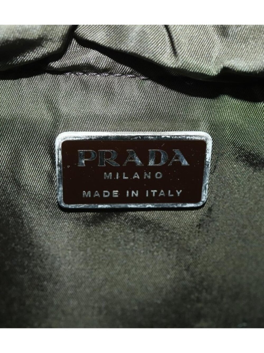 PRADA Backpack Nylon Green Silver - Picture 15 of 16